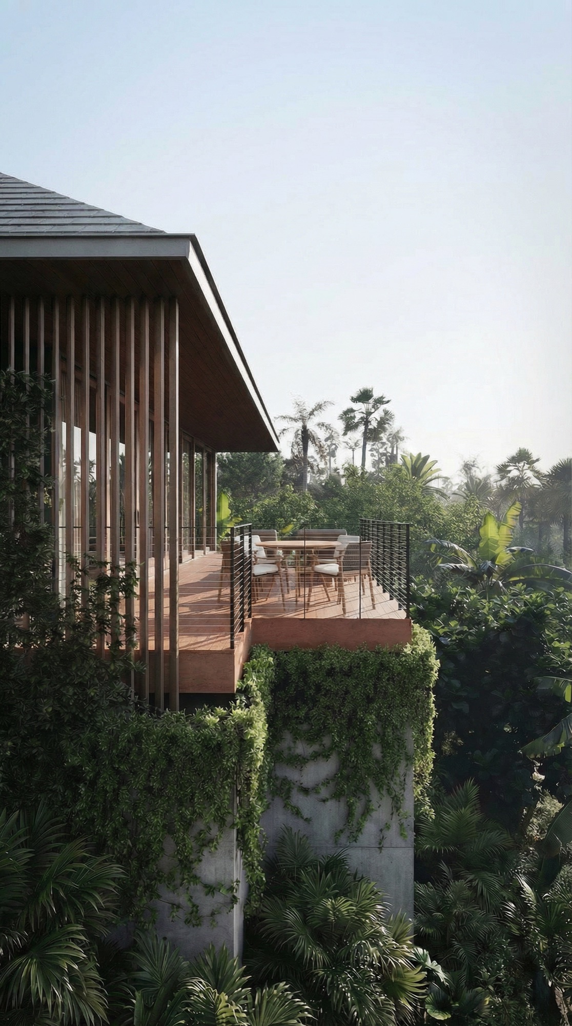 Villa terrace Koh Phangan — jungle and sea view